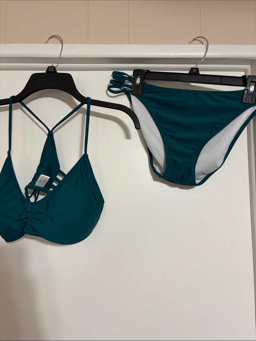Amazon Teal Strappy Women's Bikini Set size L